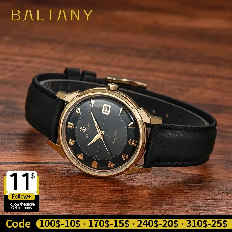 BALTANY 36mm Pie-Pan Constellation Automatic Watch