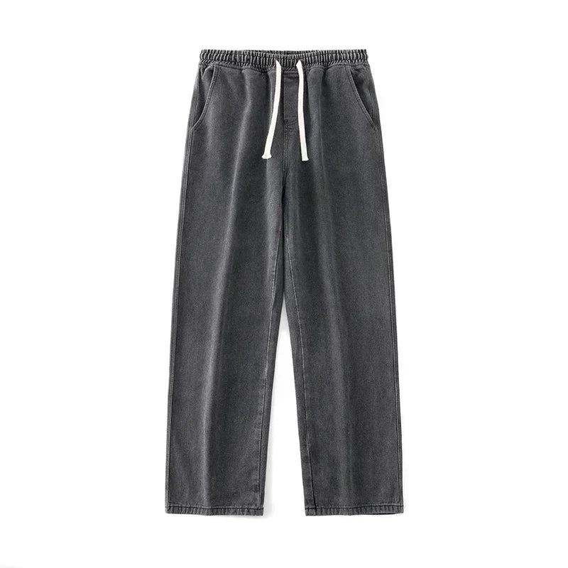 Men's Korean Wide-Leg Jeans – Relaxed Streetwear Fit
