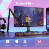 MAONO DGM20S USB Gaming Microphone with RGB & Boom Arm
