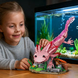 998PCS Creative Aquatic Amphibian Axolotl Model Building Blocks Construction Bricks Toy Gift For Adult
