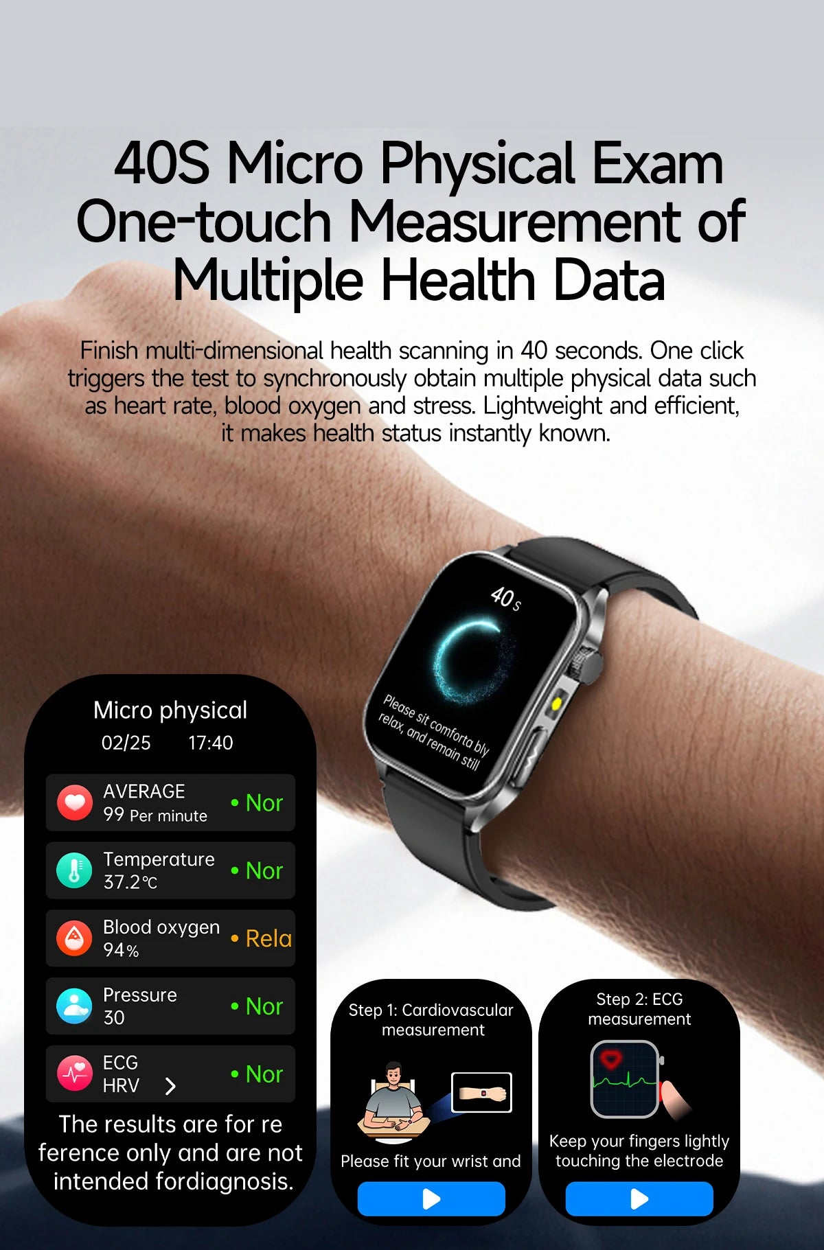 2026Hot AI-GPT Diagosis ECG Health SmartWatch Blood Pressure Lipid Uric Acid 650nm Dual-Probelaser Heart Analysis Smart bracelet