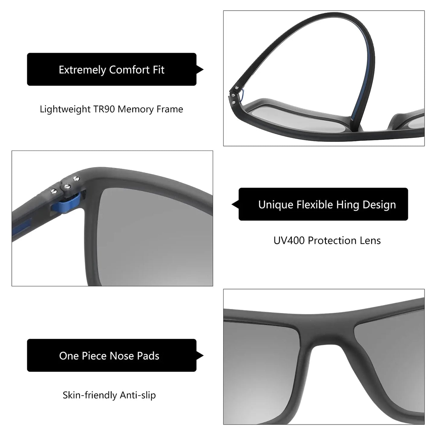 Zenottic Men's Polarized Sunglasses – UV400 TR90 Frame