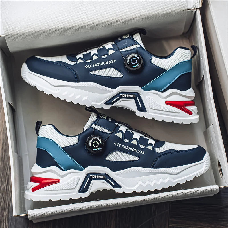 Men's Rotating Buckle Casual Sports Sneakers