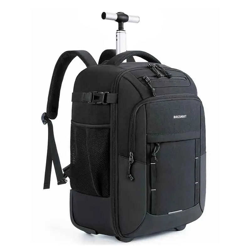 BAGSMART Rolling Backpack 17 Inch Laptop Water Resistant Large Capacity 40L Travel Luggage Wheeled Backpack for Men Women