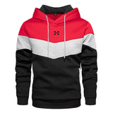 Men’s Patchwork Fleece Streetwear Hoodie