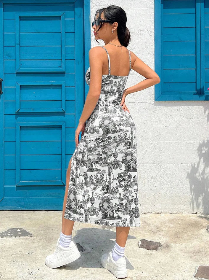 Daisy Leopard Print Maxi Dress