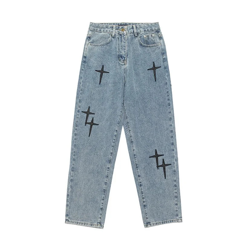 Men’s Wide-Leg Streetwear Cargo Jeans