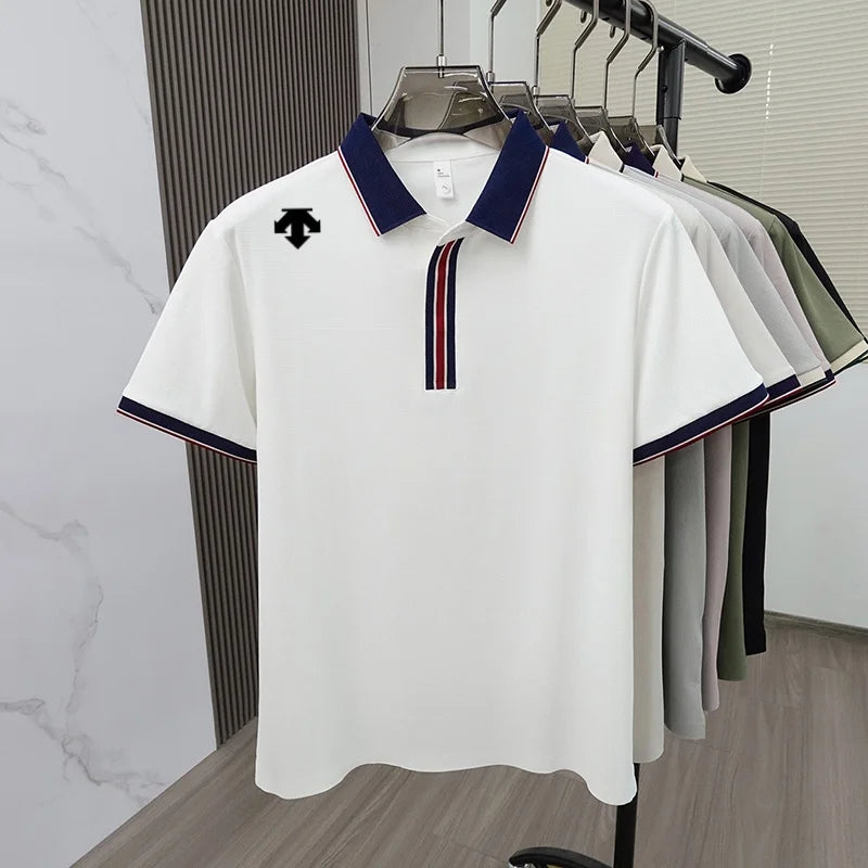 Men's Embroidered Polo Shirt – Breathable Summer Style