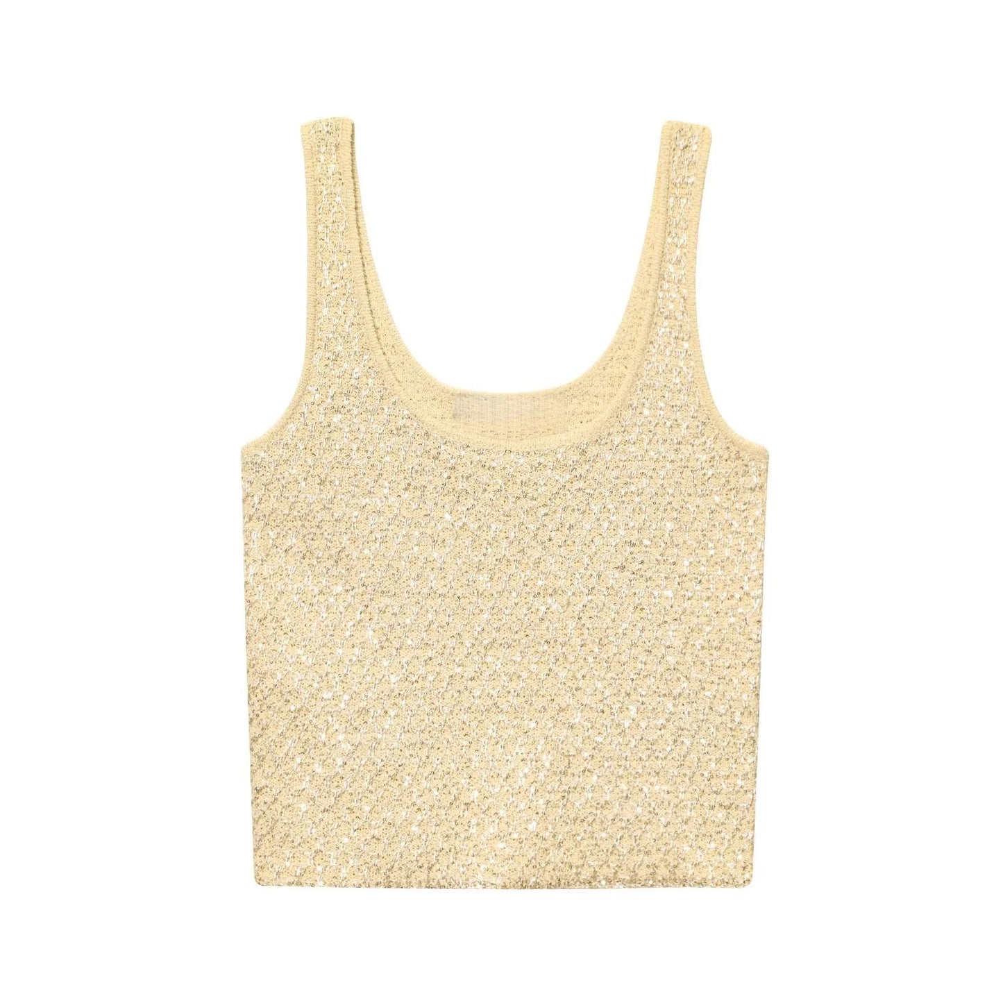 Sequin Knitted Jacket & Camisole Set - Summer Office Wear