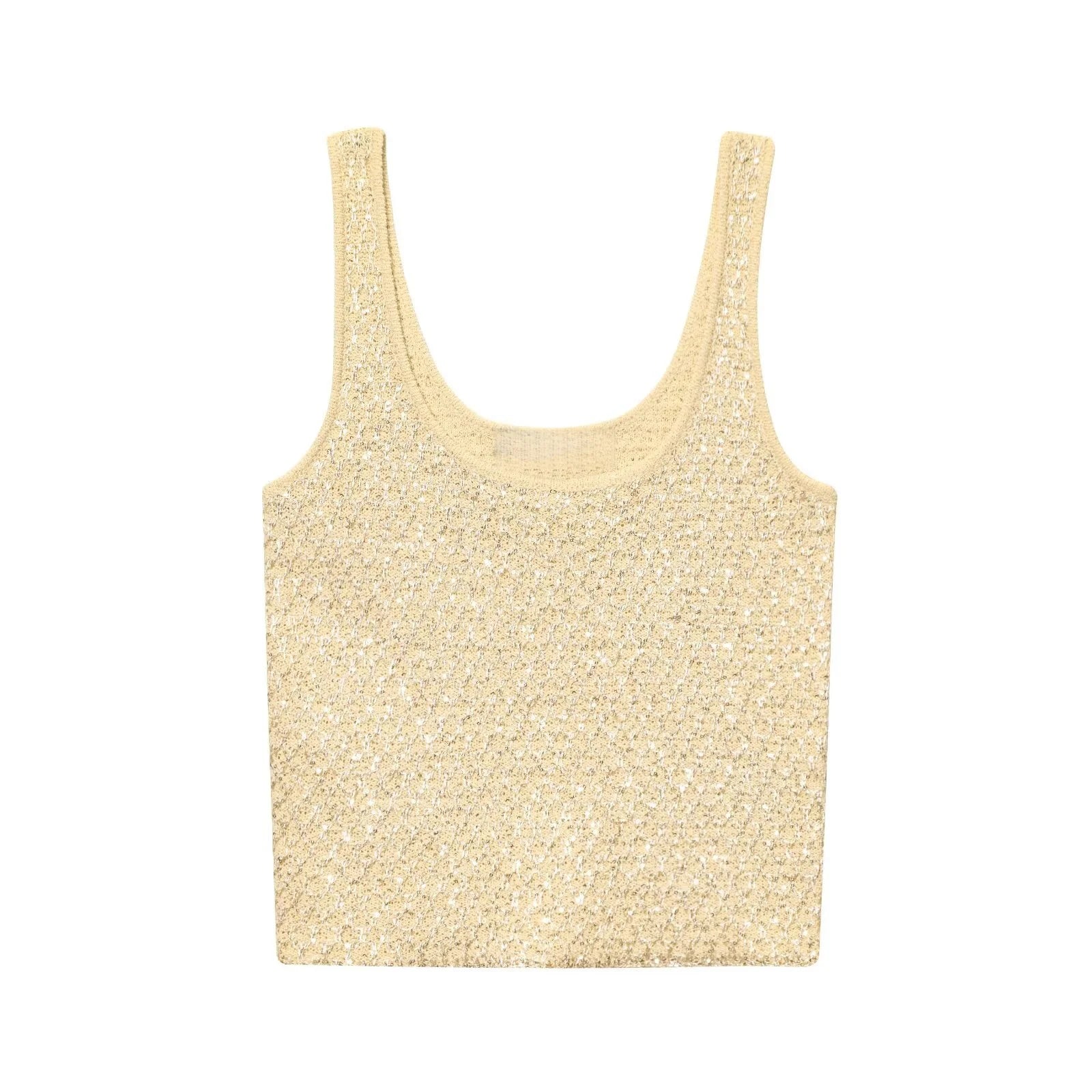 Sequin Knitted Jacket & Camisole Set - Summer Office Wear