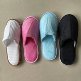 4Pairs/Lot Men Women Kids Disposable Hotel Guest Slippers Cotton Slides Home Travel SPA Slipper Hospitality Cheap Footwear