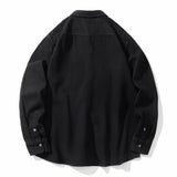 Classic Black Denim Shirt Men's Autumn New Fashion Loose Korean Casual Long-sleeved Jean Shirts Comfortable Male Clothes