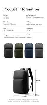 BANGE Simple Design Large Capacity Laptop Backpack Water Resistant Computer Backpack Fits 16 Inch Laptop Back Pack Bag for Male