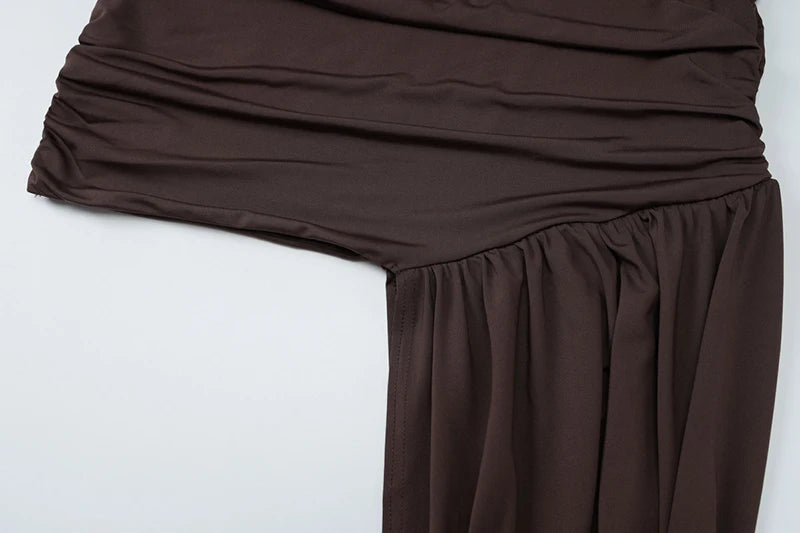 Elegant Ruched Sleeveless Mini Dress