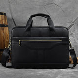 Genuine Leather Briefcase Bag for 15.6 inch laptop computer bag cowskin handbag for men male leather crossbody shoulder bag