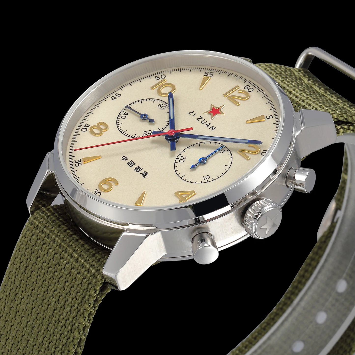 TOPHILL Classic Aviator 40mm Chronograph 1963 Mechanical Wristwatch ST1901 Watch For Men Sapphire Glass BGW9 TL025G
