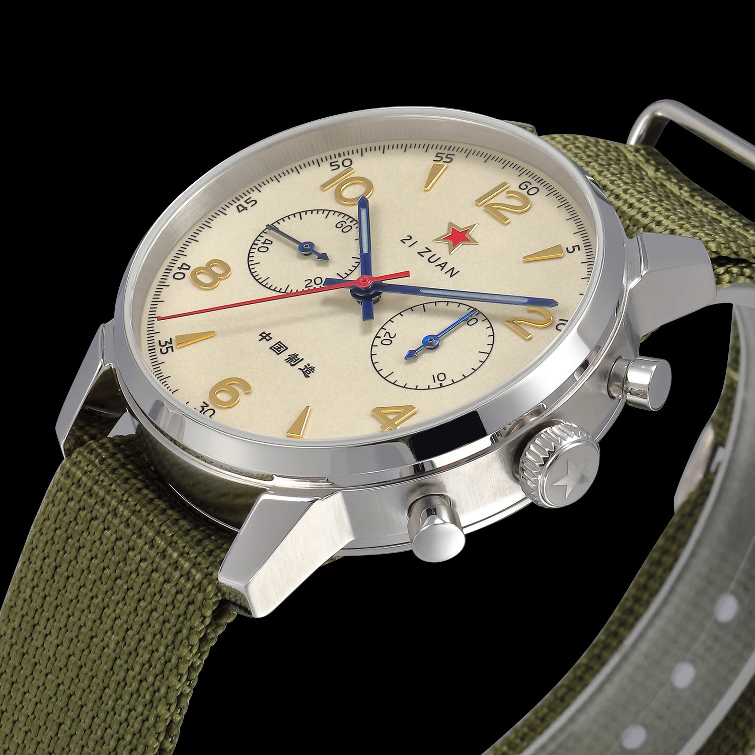 TOPHILL Classic Aviator 40mm Chronograph 1963 Mechanical Wristwatch ST1901 Watch For Men Sapphire Glass BGW9 TL025G