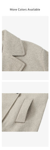 Tri-Color Luxury Loose Collar Coat
