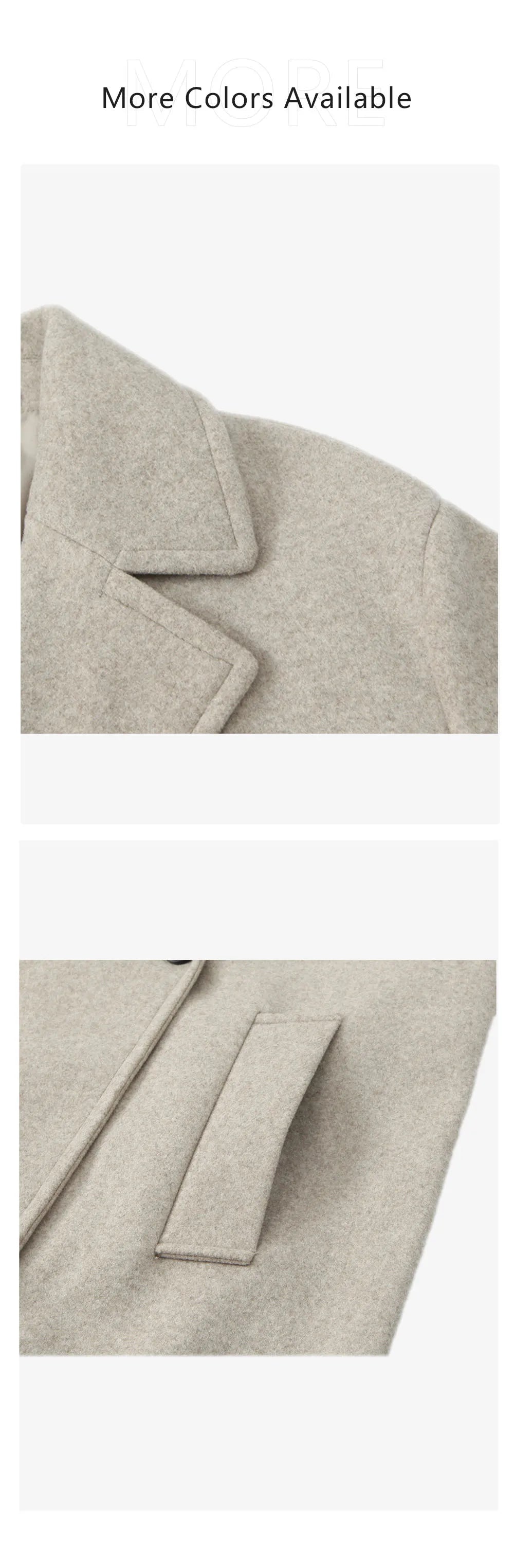 Tri-Color Luxury Loose Collar Coat