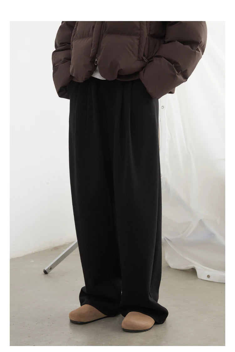 Women's High-Waisted Pleated Wide-Leg Trousers