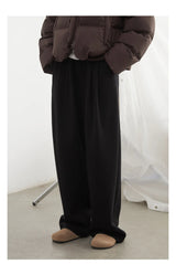 Women's High-Waisted Pleated Wide-Leg Trousers