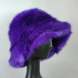 1pcs Winter Faux Fur Bucket Hat Warm Fluffy Plush colorful soft Winter hat Personality fur Fisherman Hats for women Plush hat겨