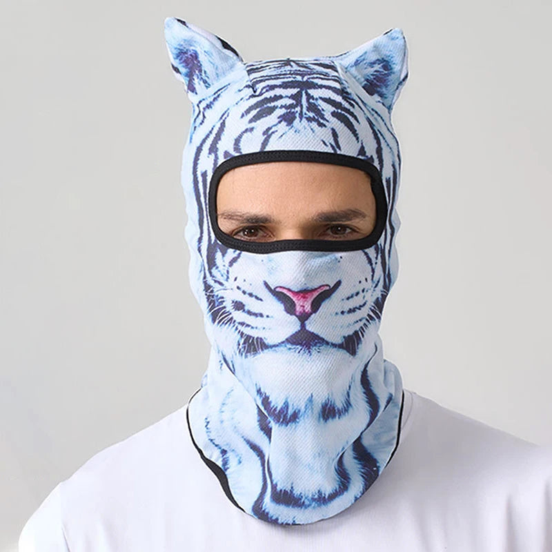 3D Cat Ski Balaclava – Animal Face Covering Hood
