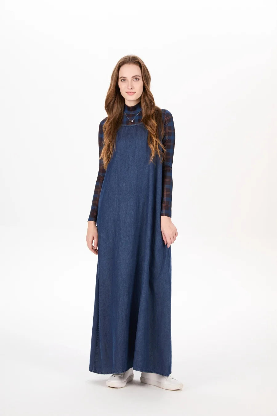 AW25 Denim Two-Piece: Loose Shirt & A-Line Slip Dress