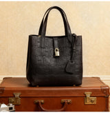 Embossed Letter Print Crossbody & Large Capacity Tote