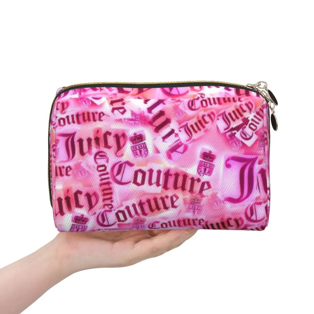 J-Juicy-C-Couture Makeup Bag Zipper Pouch Travel Cosmetic Bags Large Leather Portable Cosmetic Bag for Women