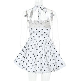 Polka Dot Halter Mini Dress