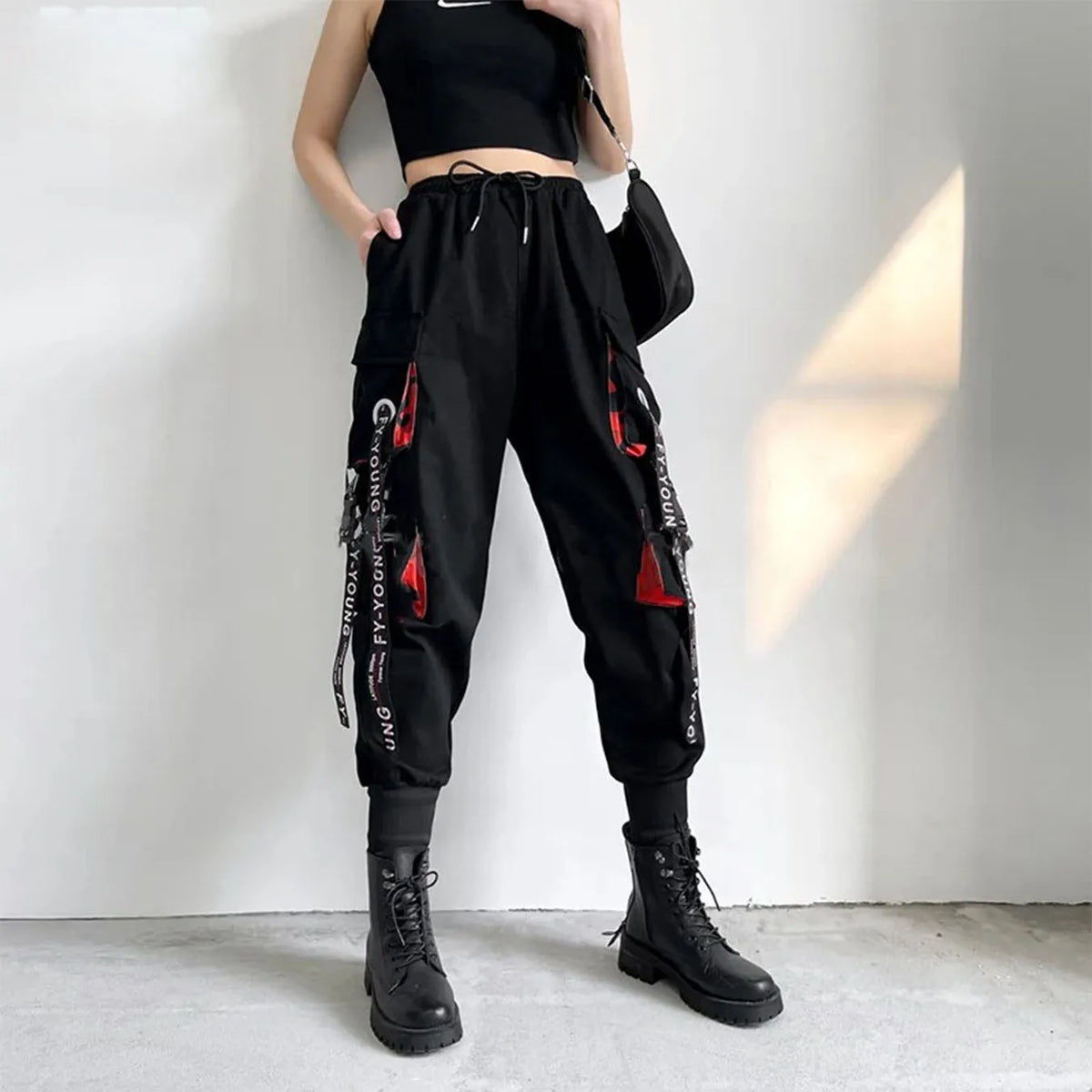 Women's High-Waist Cargo Jogger Pants