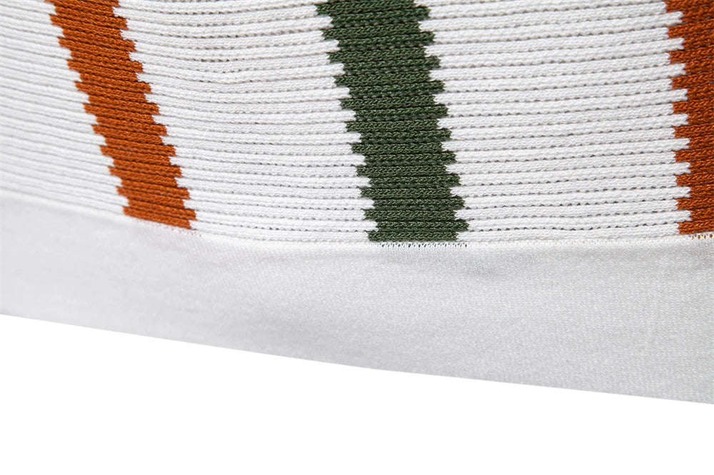 Men's Ribbed Knit Polo Shirt – Breathable Striped Style