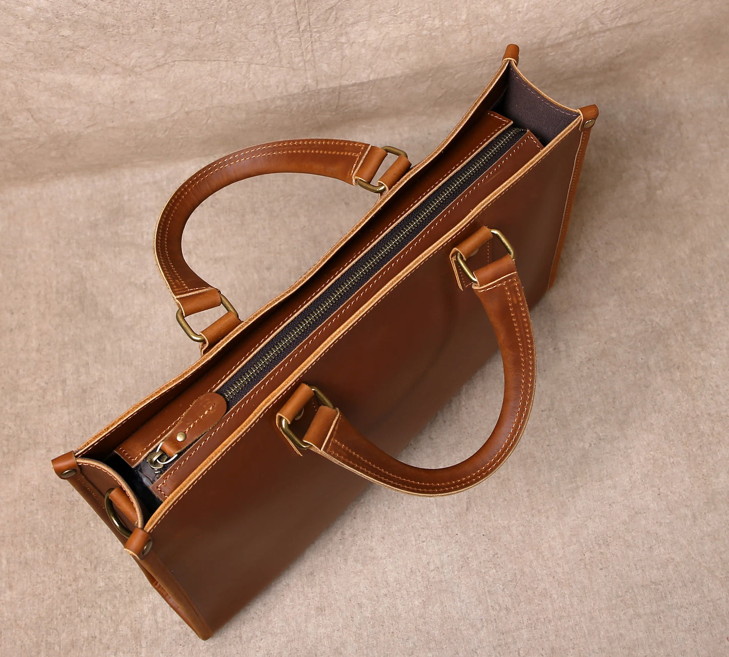 Original Ultra-Simple High Quality Men's Leather Document Baotou Layer Cowhide Computer Bag Business Trip Office Handbag