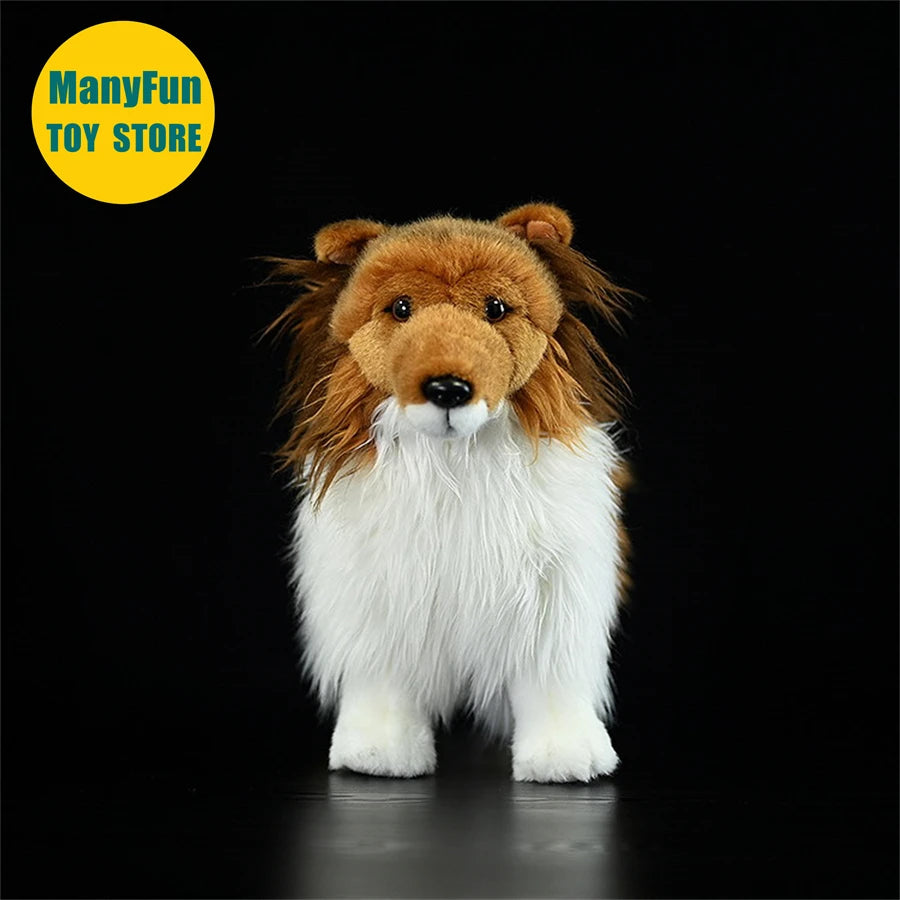 Border Collie High Fidelity Anime Cute Plushie Sheep Dog Plush Toys Lifelike Animals Simulation Stuffed Doll Kawai Toy Gifts