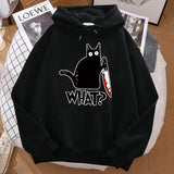 Little Black Cat Graphic Hoodie