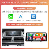 RoadTop 10.25"/12.3" Wireless CarPlay & Android Auto Screen for BMW X5 X6