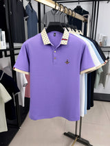 Men's Embroidered Jacquard Polo Shirt – Summer Style
