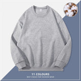 Custom Embroidery Logo Solid Sweatshirts Spring Autumn Warm Sweatshirt High Quality Men Tops Male Brand Hip Hop Pullover