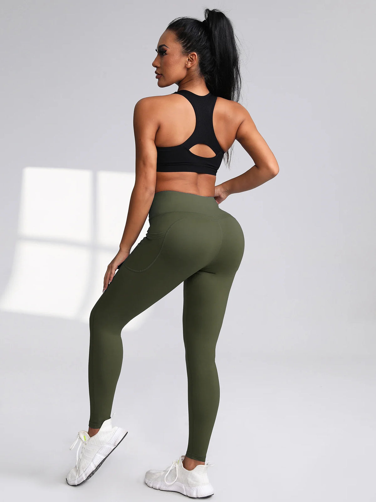 Women's High-Waist Stretch Leggings with Pockets