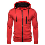 Men's Color Block Fleece Zip-Up Hoodie