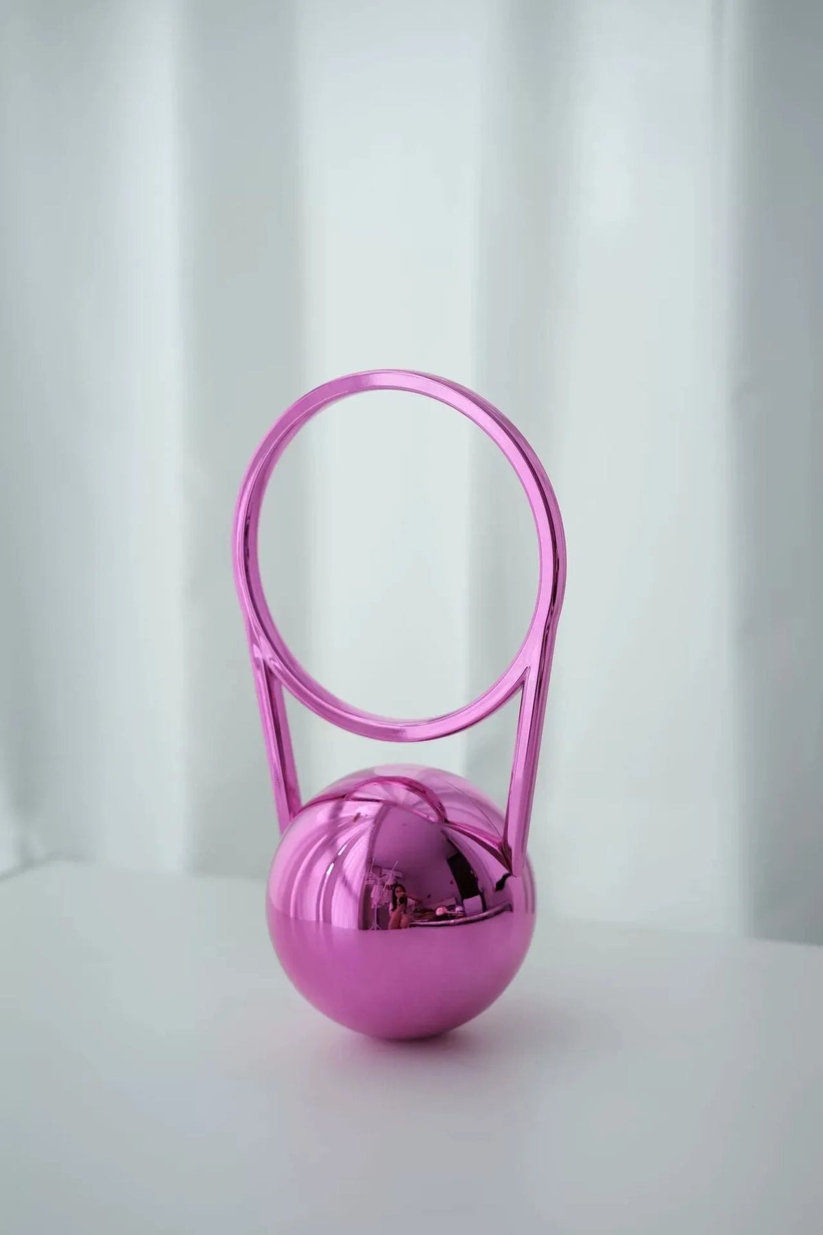 Evening Party Mini PVC Ball Handle Bag Women Luxury Electroplated Bowling Purses Elegant Minimalist Round Ball Designer Handbags