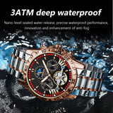 POEDAGAR Luxury Men Watch Luminous Waterproof Hollow Tourbillon Male Clock Week Date Business Automatic Mechanical Men's Watches