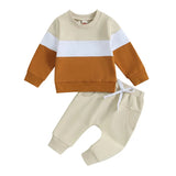 RUEWEY Baby Boy 2-Piece Autumn Sweatshirt & Jogger Set