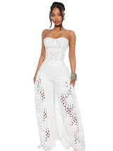 Strapless Eyelet Two-Piece Set
