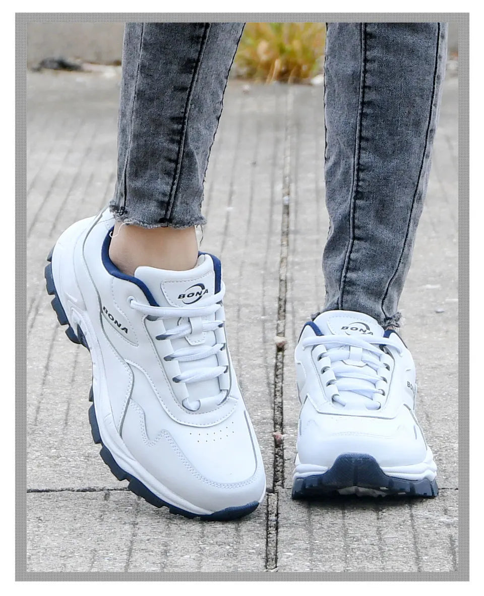 BONA New Designers Running Shoes Casual Fashion Sport Shoes Women Summer Breathable Luxury Brand Sneakers Ladies Footwear