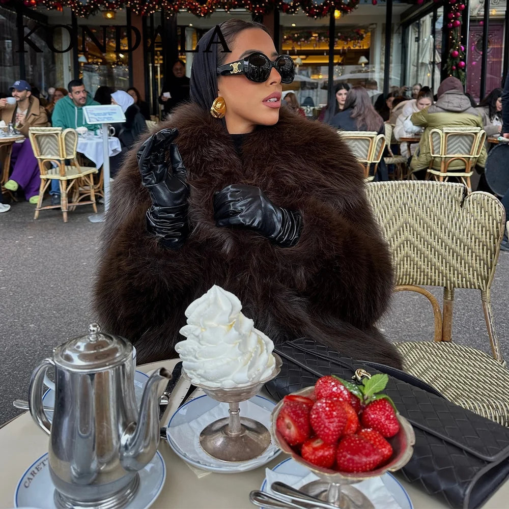 Elegant Faux Fur Oversized Coat