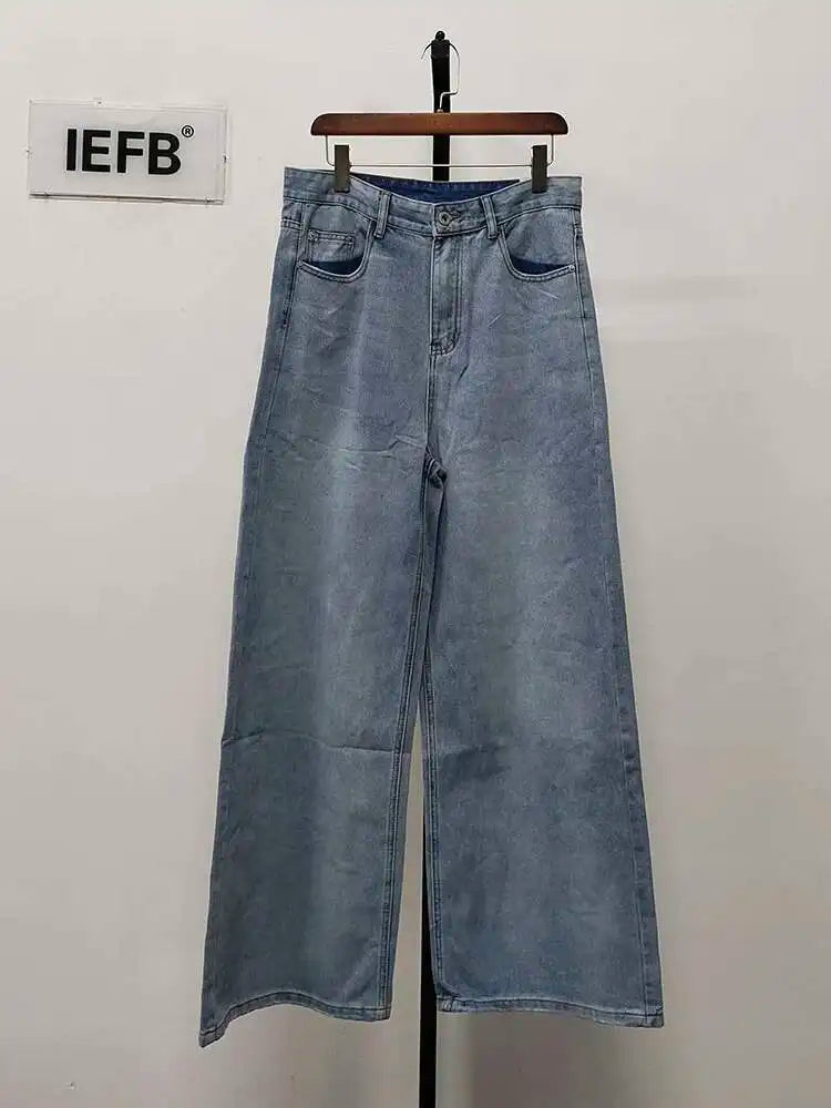 Men’s Vintage Gradient Wide-Leg Jeans
