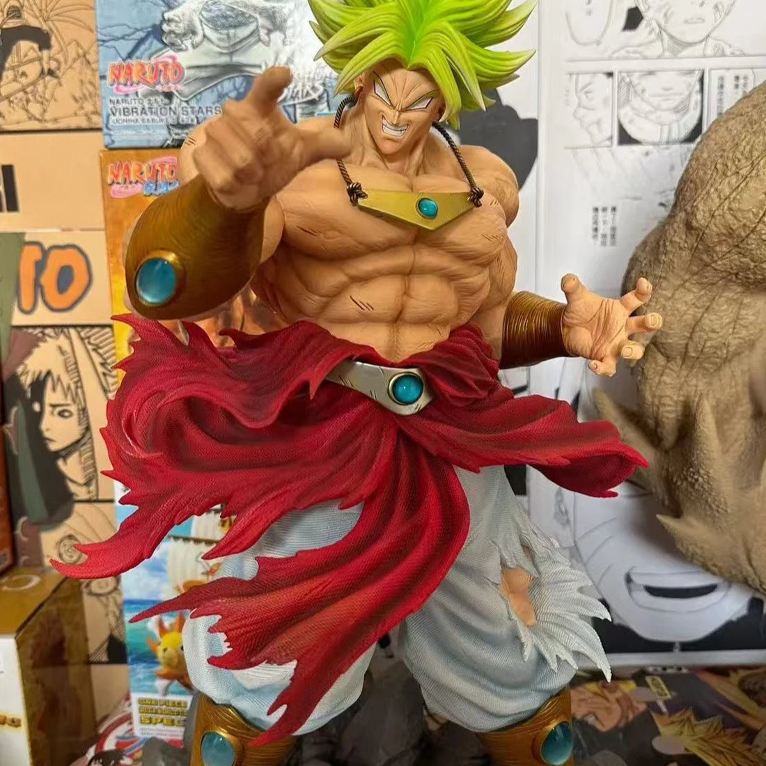 CK&Jt Statue Dragon Ball Z Broly Figure Ssj3 Broly Super Saiyan PVC Action Figures 50cm/19.69inch Collection Mode Toys Gifts