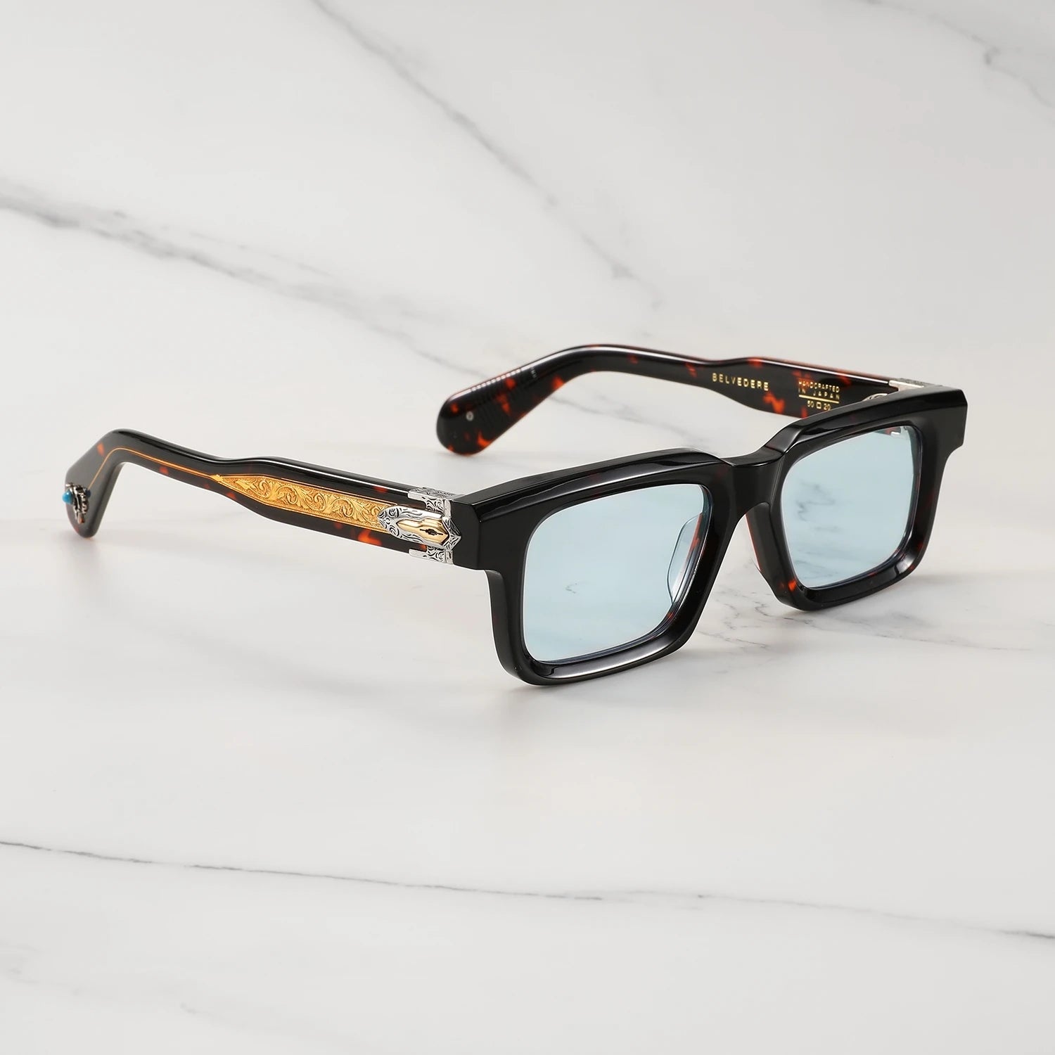 PRILEY Belvedere Vintage Square Sunglasses for Men & Women